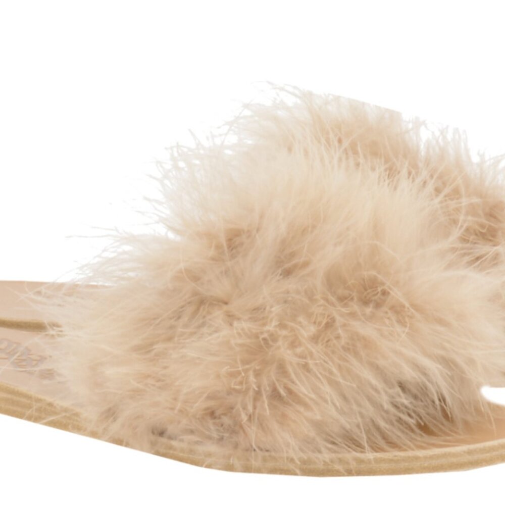 ANCIENT GREEK MIA FUR SLIDES - Picture 2 of 2